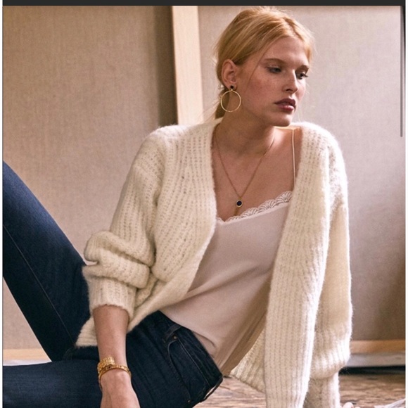 Sezane Mingus Open Cardigan Sweater 
